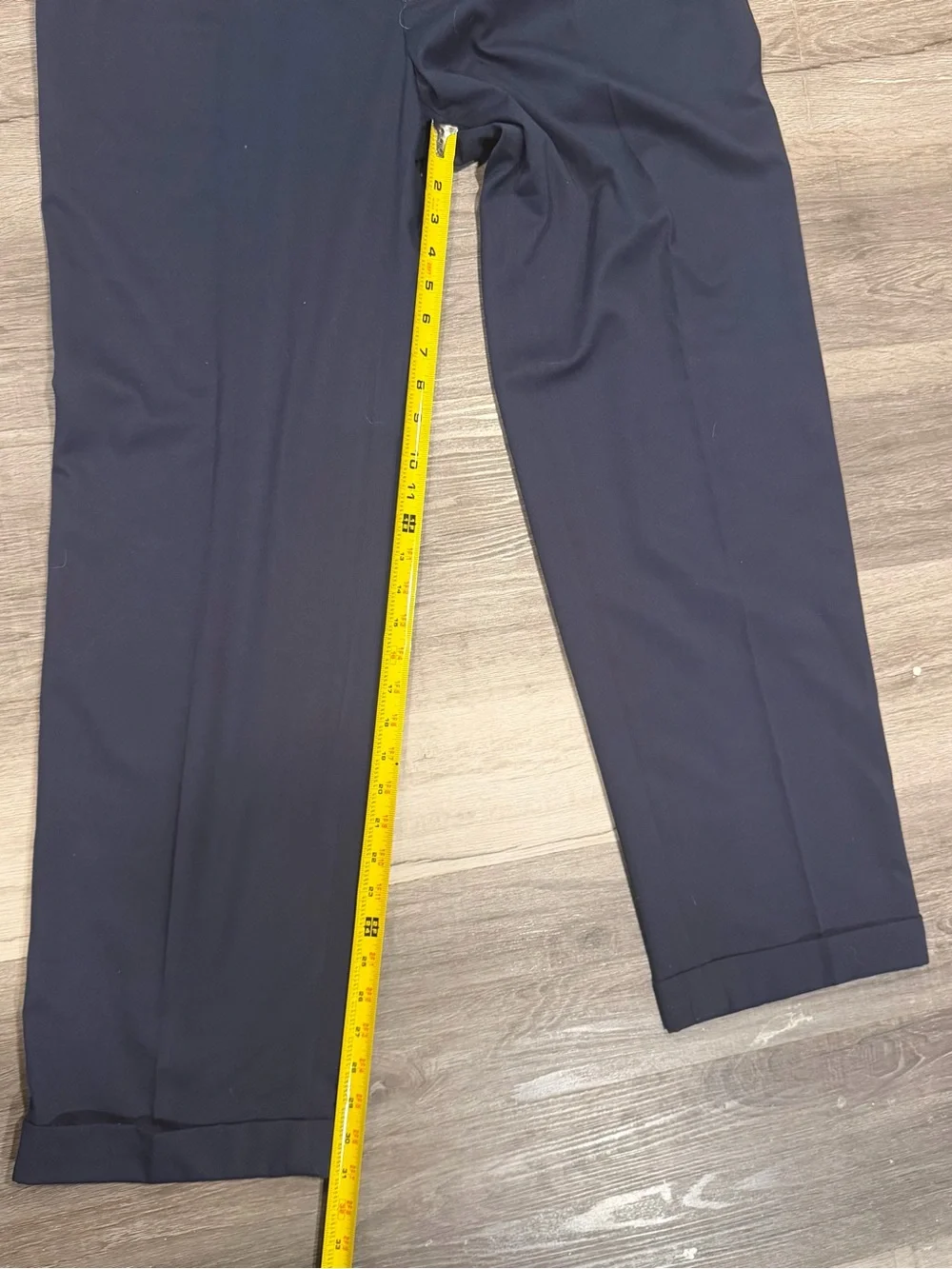 Polo Ralph Lauren Men's Siena Herringbone Navy Cotton Pleated Pants Sz 32